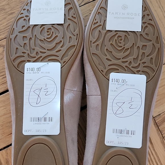 Taryn Rose Tan Suede Weatherproof Flats - Picture 14 of 14